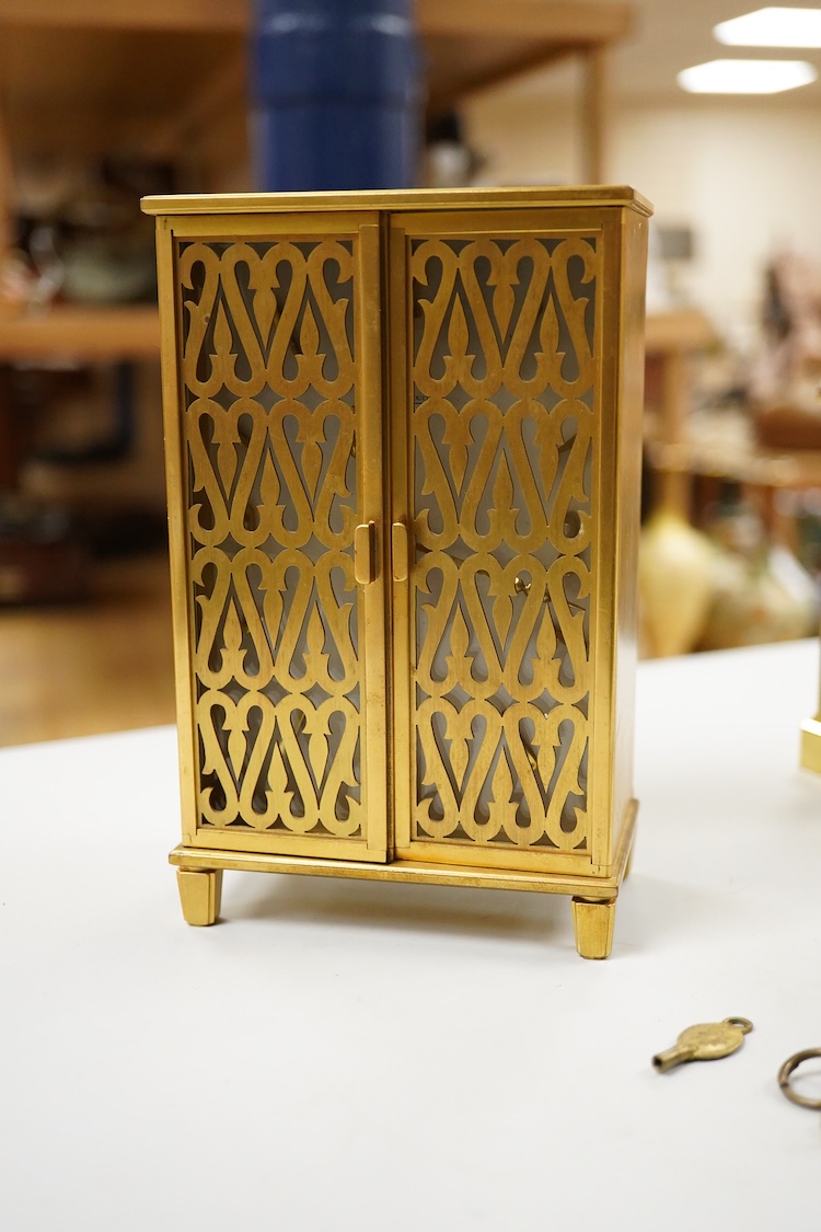 Two carriage clocks including a Jaeger LeCoultre(a.f), a 935 white metal fob watch, a gold plated open faced pocket watch, a 935 white metal 'The Westfield Lever' open faced pocket watch and a small quantity of watch key